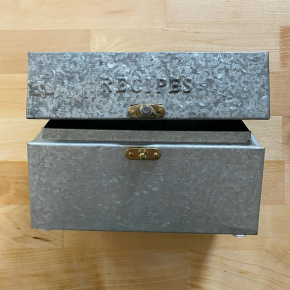 Hearth & Hand Magnolia Galvanized Steel Recipe Box - Picture 1 of 6